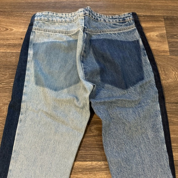 ZARA TRF DENIM IX’D MAKERS two-toned colorblock jeans with zipper - Picture 11 of 11